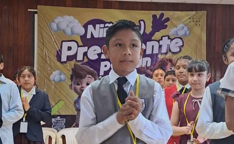 Gael Quirino es alcalde electo del Cabildo Infantil 
