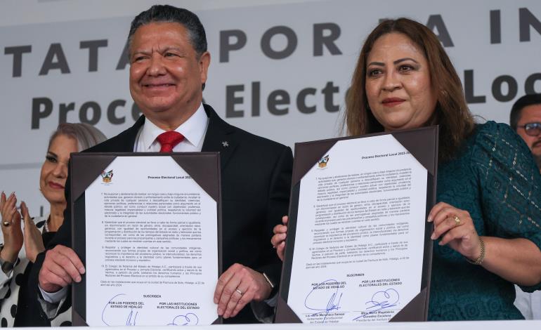 Refrenda Gobierno de Hidalgo compromiso con la democracia