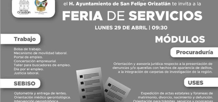 Habrá feria de servicios estatales en Orizatlán