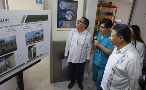 Titular del Poder Ejecutivo realizó una visita de supervisión por las obras de conservación y mantenimiento del Centro de Salud El Llano

