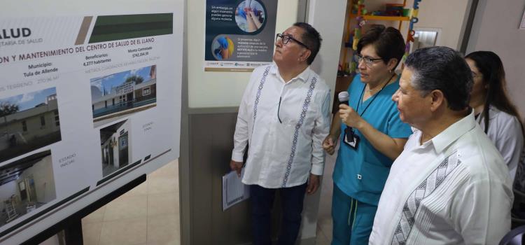 Titular del Poder Ejecutivo realizó una visita de supervisión por las obras de conservación y mantenimiento del Centro de Salud El Llano