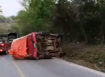 Volcadura de una camioneta