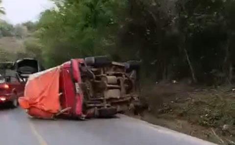 Volcadura de una camioneta