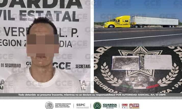 Camionero detenido Con 5 dosis de "cristal" 