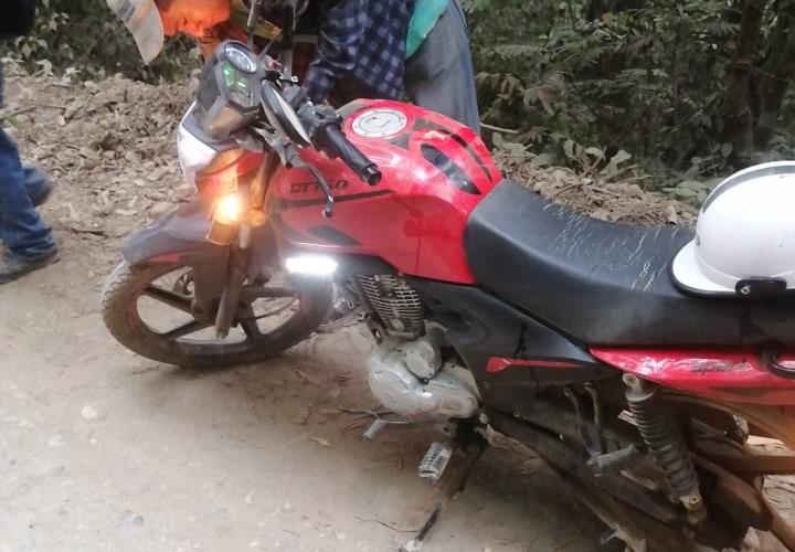 Motociclista herido al derrapar