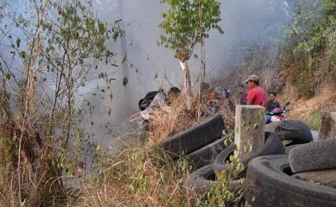 Movilización por incendio