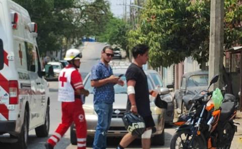 Joven cayó de su motocicleta       
