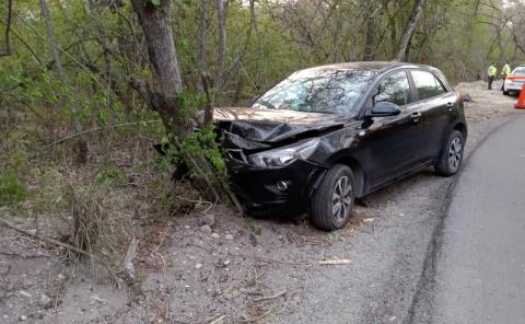 Vehículo chocó contra un árbol       
