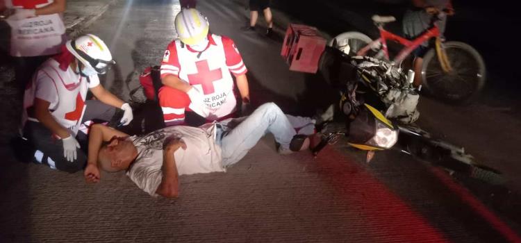 MOTOCICLISTA SE ACCIDENTÓ