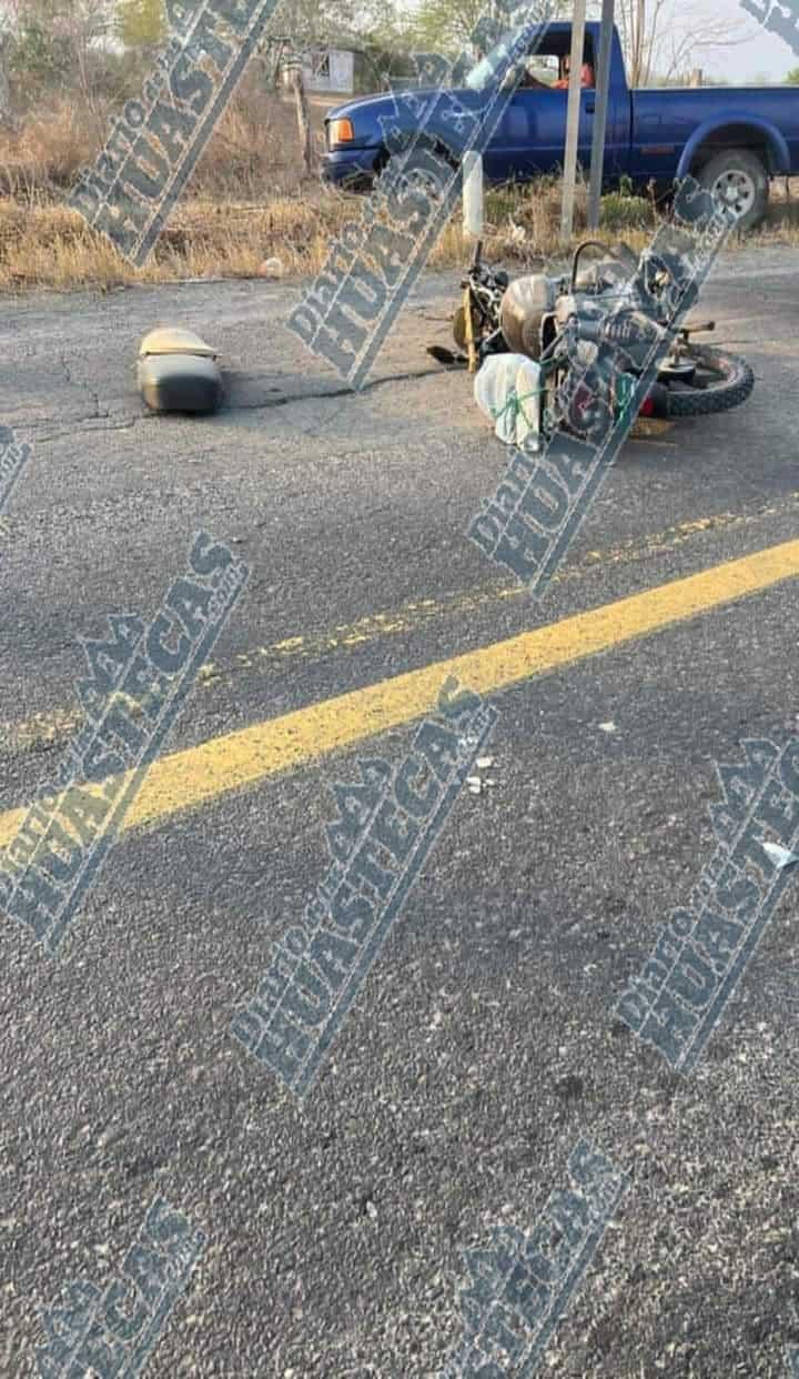 Motociclista se accidentó