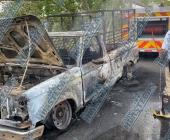 Camioneta se incendió