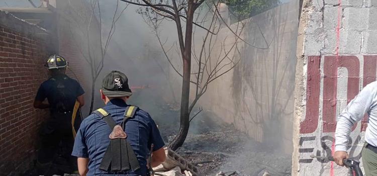 Ardió predio en el centro