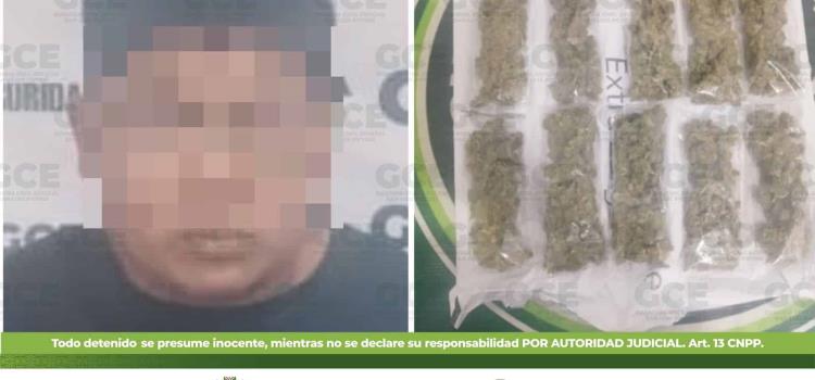 Cayó vendedor de marihuana