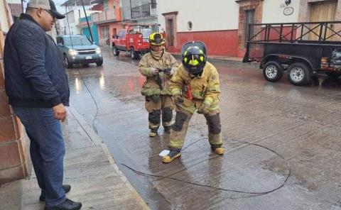 Se reventó cable de tendido eléctrico 
