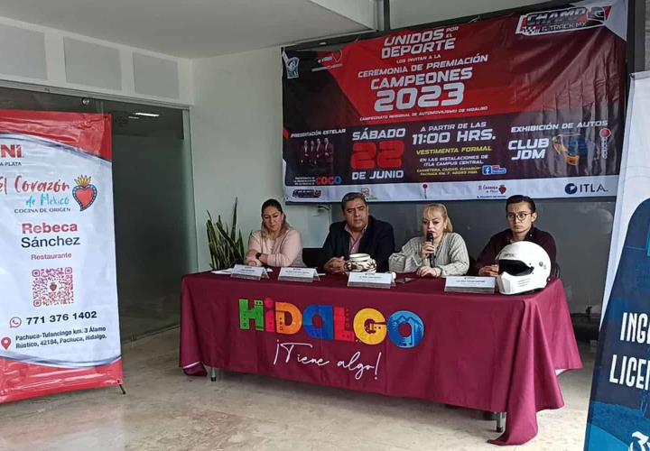 Celebrarán a campeones de automovilismo de Hidalgo