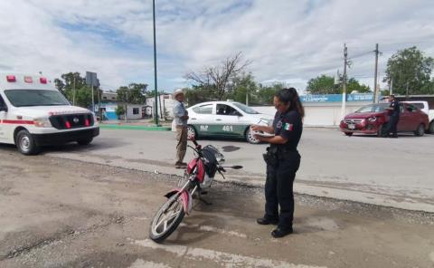 Herido en choque joven motociclista      
