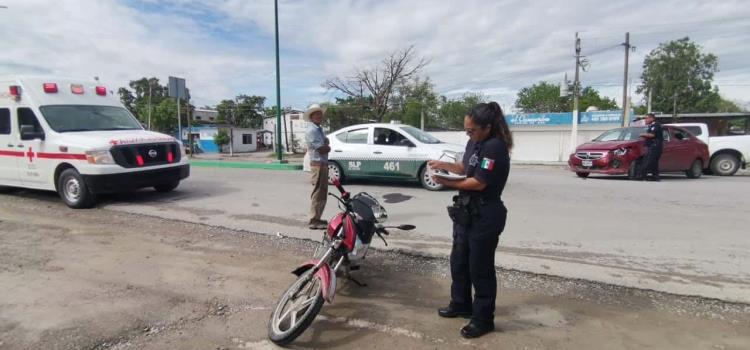 Herido en choque joven motociclista      