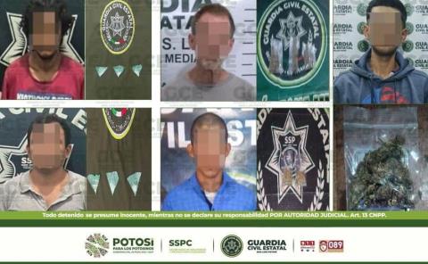 Varios detenidos por posesión de droga