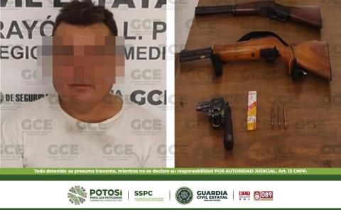 CAPTURARON A SUJETO CON ARMAS DE FUEGO    
