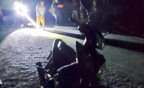 EBRIO EN MOTO SE ACCIDENTÓ