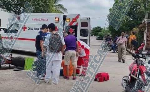 Choque de motos dejó un lesionado