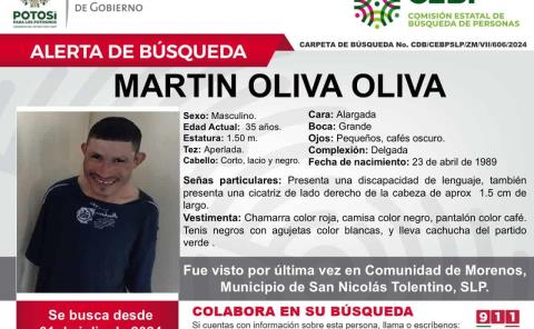 Buscan a joven Discapacitado 
