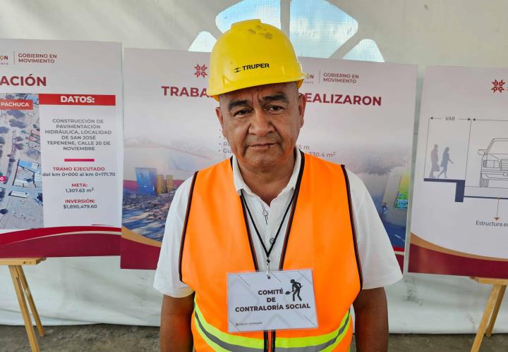 Obra de pavimentación en San José Tepenene, un beneficio para la comunidad