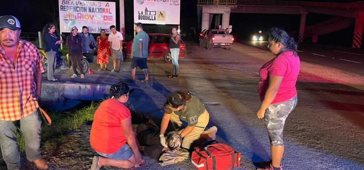 MOTOCICLISTA  QUEDÓ GRAVE