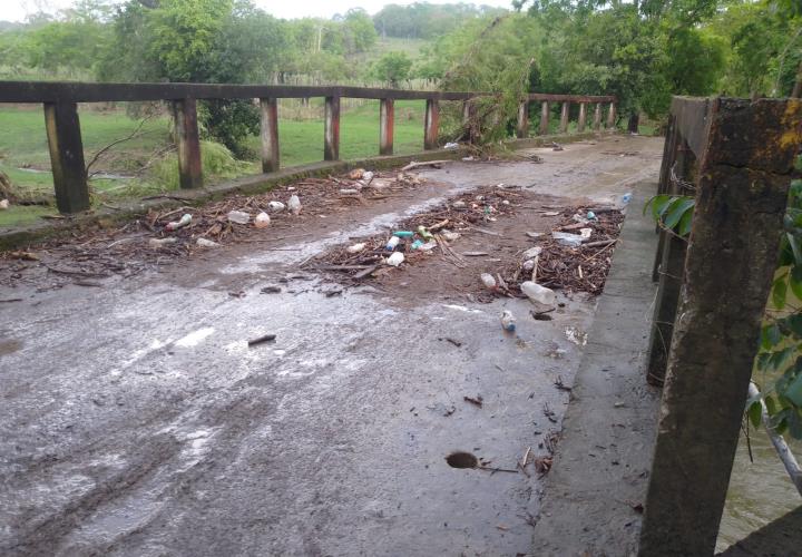 Limpian escombros arrastrados por la inundación