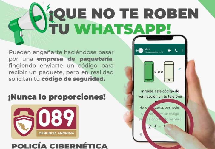 Alerta Policía Cibernética por nueva modalidad de robo de WhatsApp 