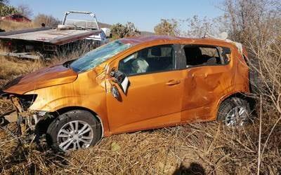 Abandonaron auto volcado