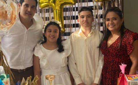 Aylin y Andrew Castillo recibieron sacramento 
