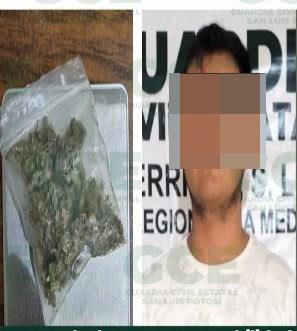 Le hallaron “mota” a joven cerritense