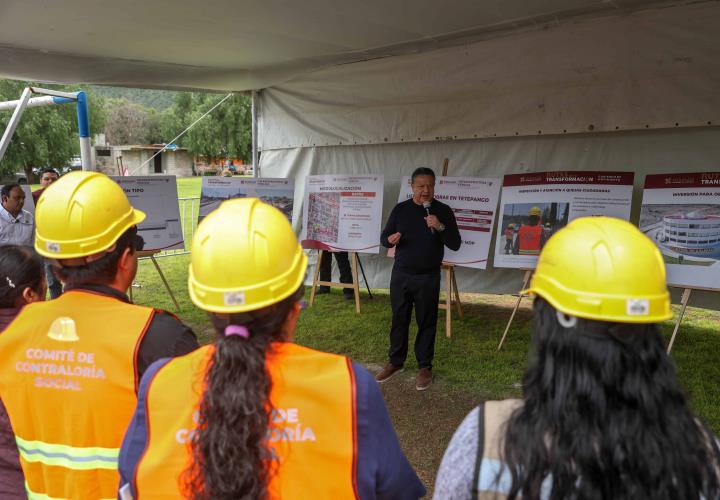 Supervisa Menchaca Salazar obra pública en Tetepango