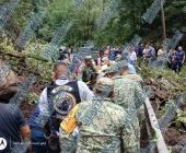 Ejército Mexicano liberó derrumbe en Tlanchinol 