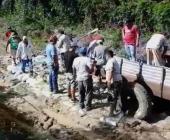 Destrozado camino al paraje “El Verde”