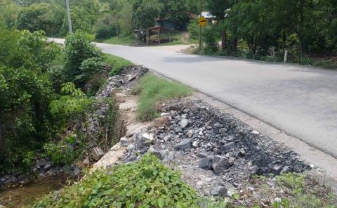 Desgajamiento de la carretera Providencia – Tampacán
