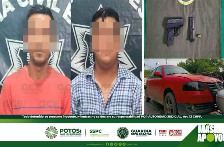 Dos detenidos con arma de fuego