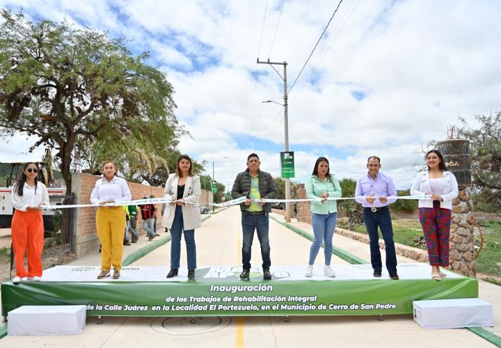 Modernizan calles de Cerro de San Pedro