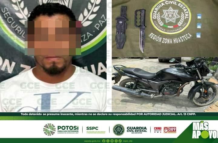 Cayó con arma y droga