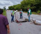 Rehabilitan caminos afectados por lluvias