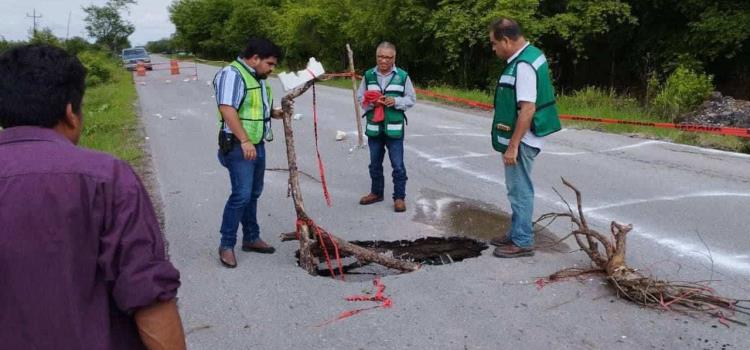 Rehabilitan caminos afectados por lluvias