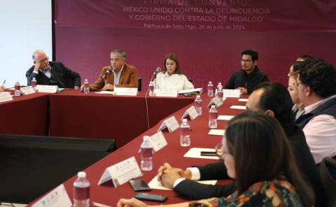 Gobierno de Hidalgo y México Unido Contra la Delincuencia signan convenio