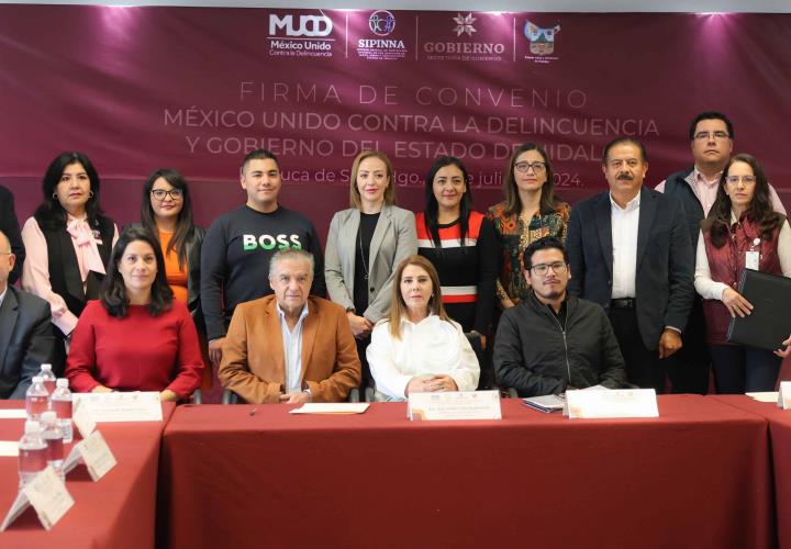 Gobierno de Hidalgo y México Unido Contra la Delincuencia signan convenio