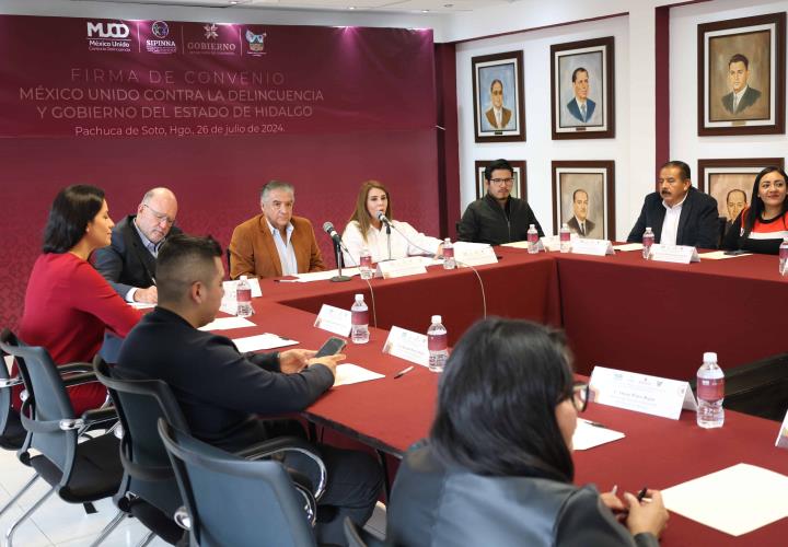 Gobierno de Hidalgo y México Unido Contra la Delincuencia signan convenio