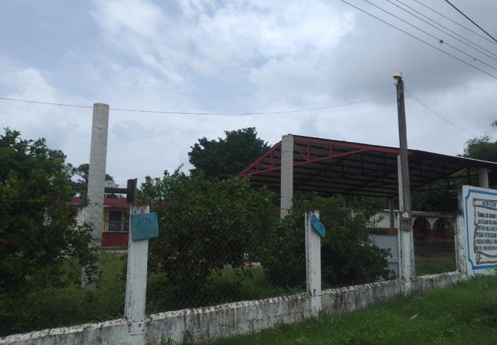 Gran avance en la construcción del techado de una escuela