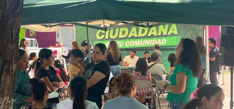 Llevaron atención ciudadana a esa localidad además de apoyos