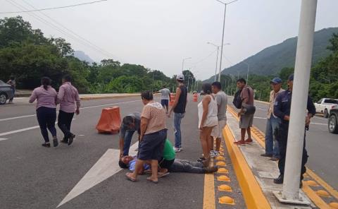 DERRAPÓ EBRIO MOTOCICLISTA