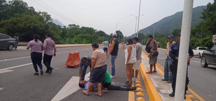 DERRAPÓ EBRIO MOTOCICLISTA