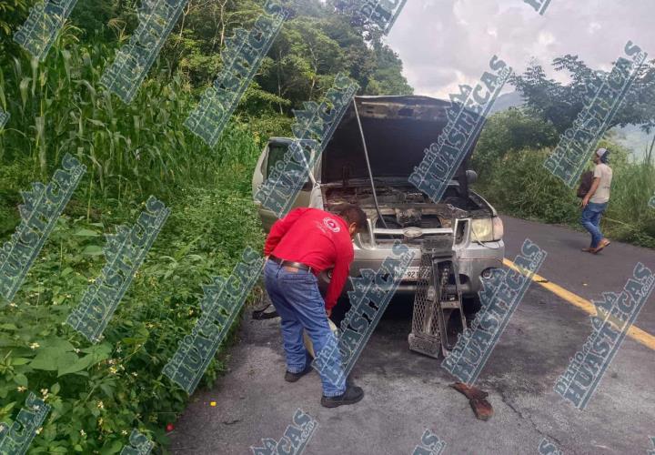 Camioneta se incendió